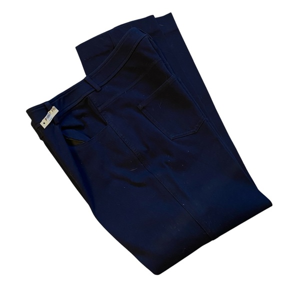 St. John Yellow Label Navy Blue Straight Leg Casual Pant, Womens Size 4 Small - Picture 1 of 11